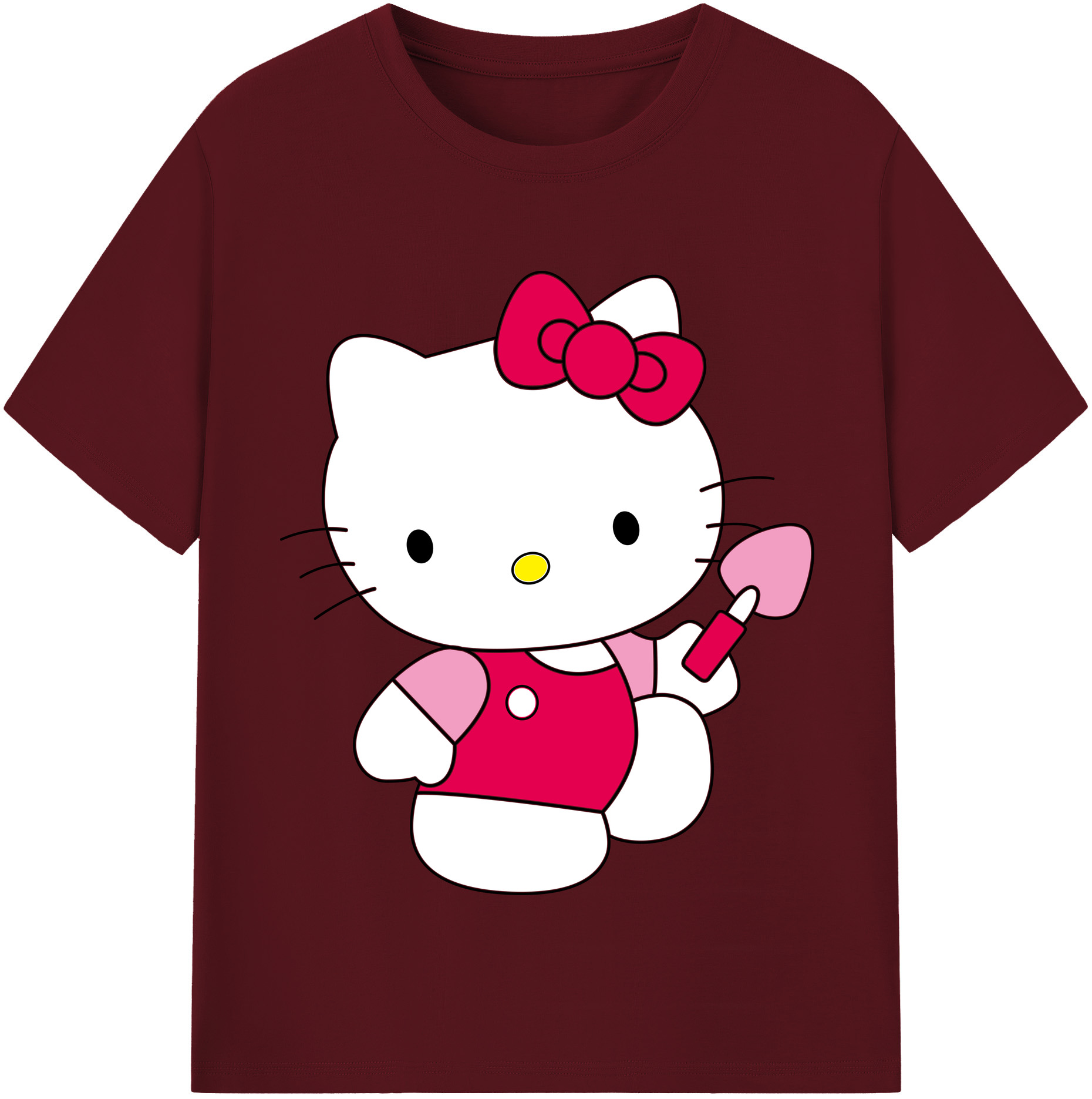 （画像用） Hello Kitty ハローキティ 綿100％半袖Tシャツ（フロントプリント）